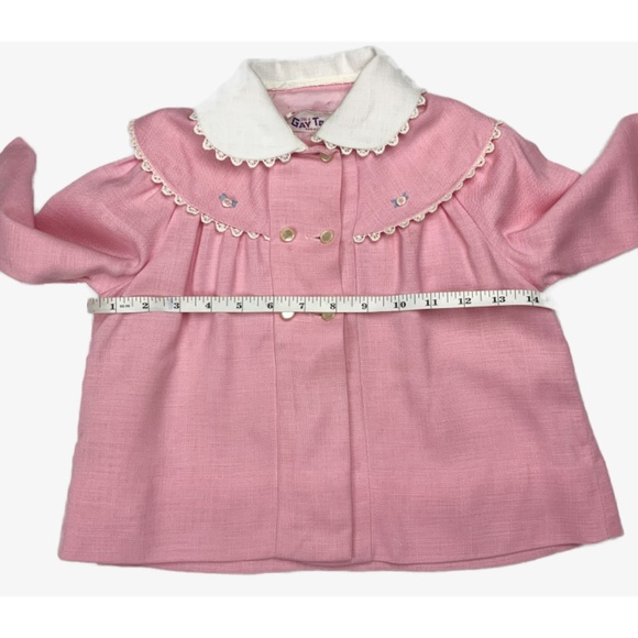 VINTAGE BABY GIRL SUMMER COAT, NO SIZE TAG,   CHECK MEASUREMENTS FOR SIZE - Picture 4 of 6